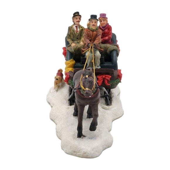 St Nicholas Square Sleigh Ride Christmas Village Collection VTG 2004 Open Box - Picture 4 of 16